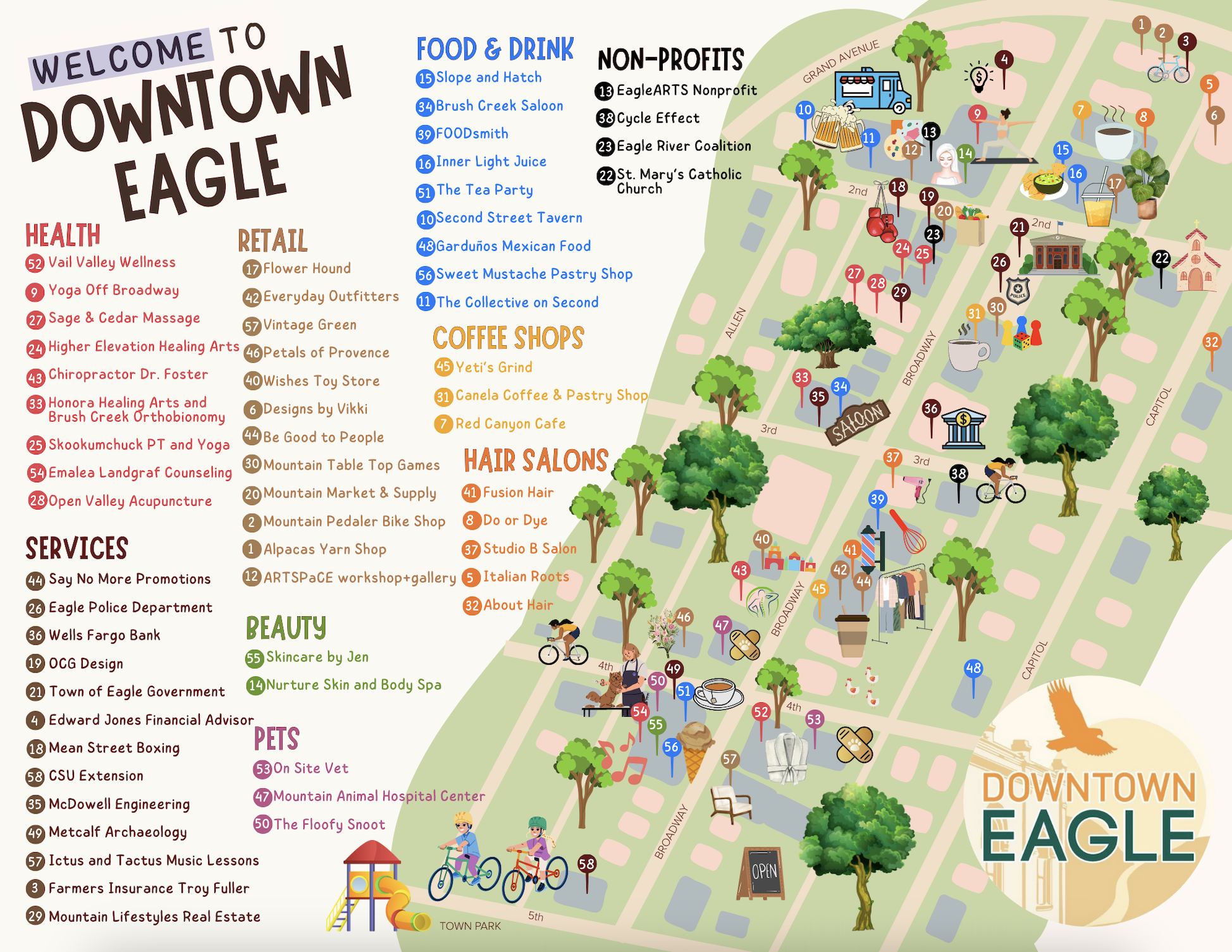 downtown eagle colorado map